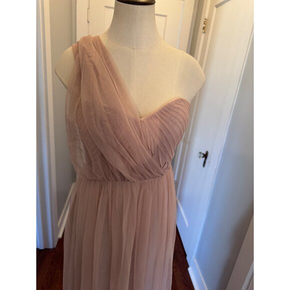 Birdie Grey Christina One-Shoulder Rose Tulle Floor-Length Formal Dress Size Sma - Picture 3 of 8